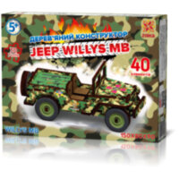 Джип Вілліс кольоровий дерев'яний 3Д конструктор