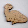 Дерев'яна розмальовки на магніті Динозаври
