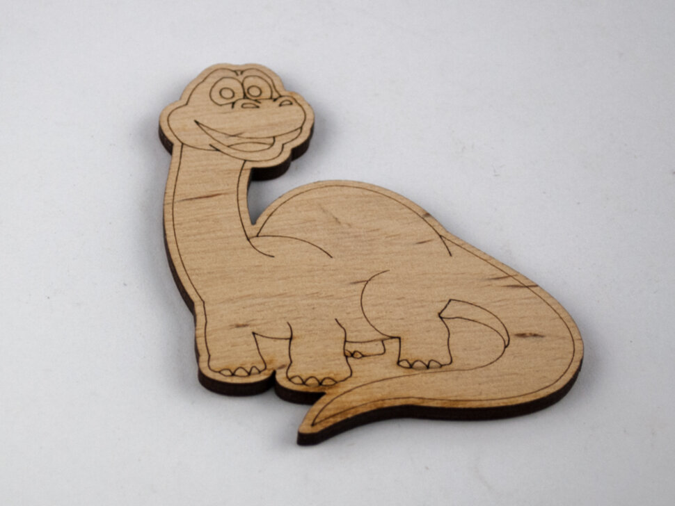 Дерев'яна розмальовки на магніті Динозаври