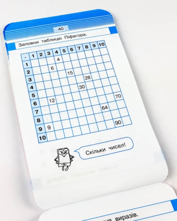 Математика. Таблиця множення. Смарт тренажер
