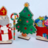 Дерев'яні новорічні іграшки (3 фігурки)