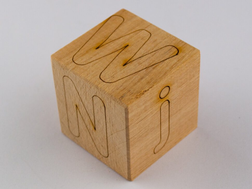 Дерев'яні кубики СКЛАДИ СЛОВО - Англійська абетка (12шт) Зірка