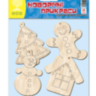 Дерев'яні новорічні іграшки Набір 2 (4 фігурки)