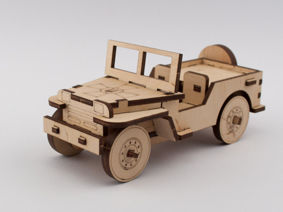 Джип Вілліс дерев'яний 3Д конструктор