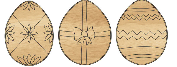 Яйце звичайне пасхальне в асортименті дерев'яна розмальовка