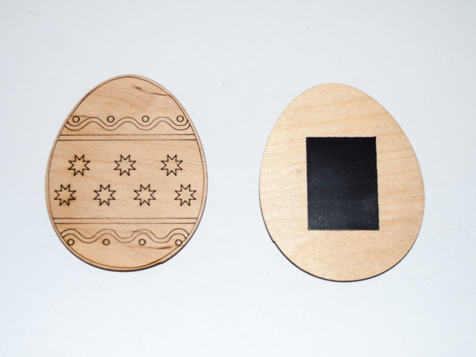 Яйце пасхальне звичайне з магнітом в асортименті дерев'яна розмальовка