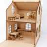 Будиночок іграшковий дерев'яний 3Д конструктор