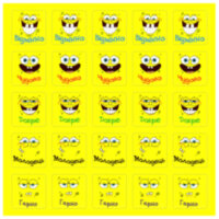 Наліпка Губка боб-відмінно (жовта)