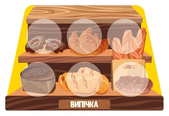 Лото Маркет + списки продуктів. Настільна гра