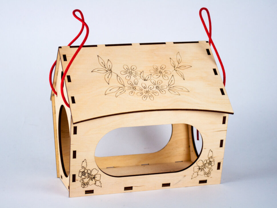 Годiвниця для пташок дерев'яний 3Д конструктор