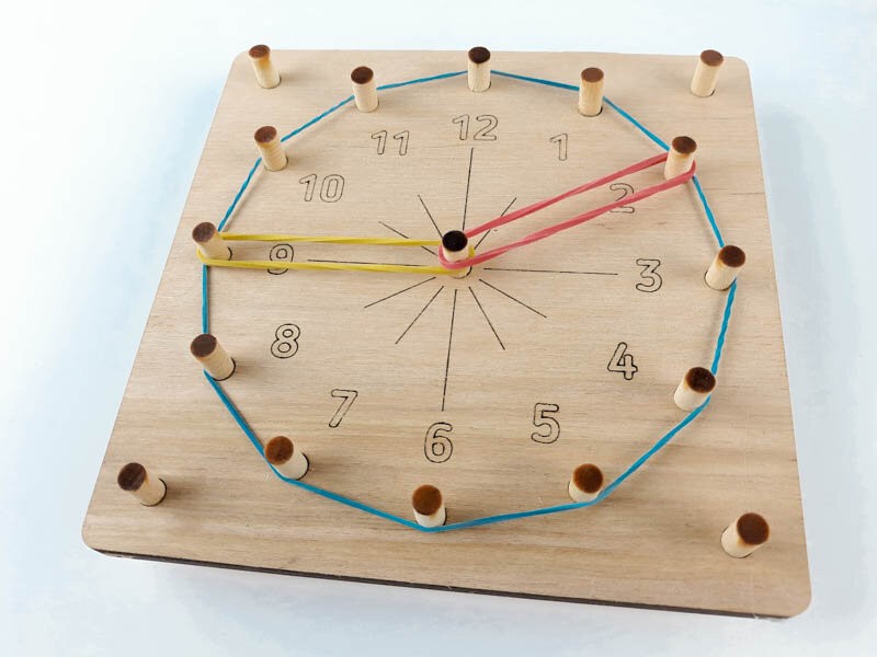 Геоборд. Набір геометрична дошка з резиночками