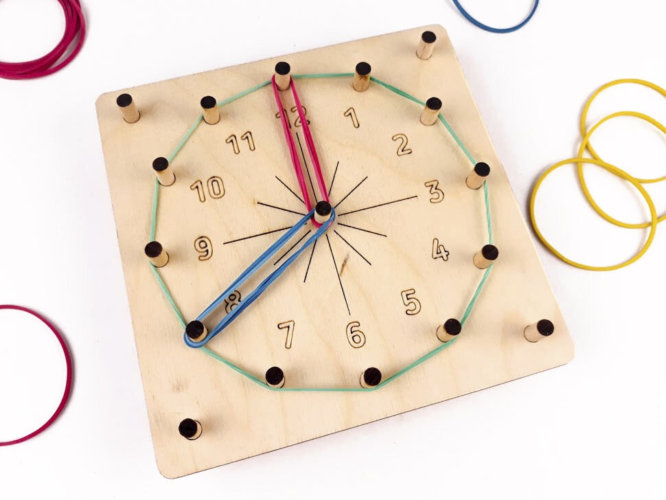 Геоборд. Набір геометрична дошка з резиночками