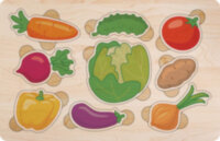 Дерев'яний пазл кольоровий. Овочі