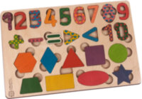 Дерев'яний пазл Цифри-фігури кольорові