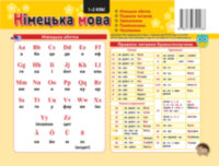 Картонка-підказка Німецька мова 1-2 клас А5 формату (210х148 мм)