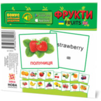 Картки міні Фрукти (110х110 мм) (Укр)